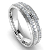 Men's Diamond Band 0.35ct Wedding Ring DW40 Heera Diamonds HEERA DIAMONDS