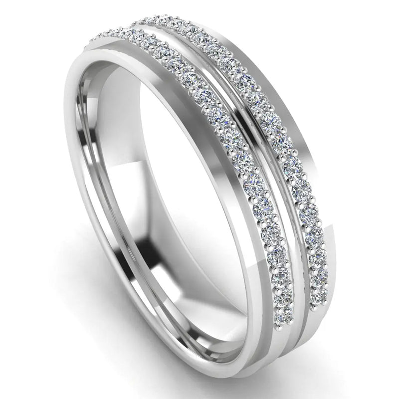 Men's Diamond Band 0.35ct Wedding Ring DW40 Heera Diamonds HEERA DIAMONDS