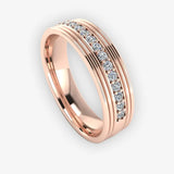 Men's Diamond Band Wedding Ring DW35 Heera Diamonds