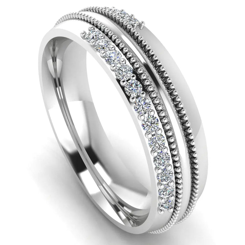 Men's Diamond Band 0.3ct Wedding Ring DW46 Heera Diamonds HEERA DIAMONDS