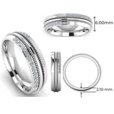 Men's Diamond Band 0.3ct Wedding Ring DW46 Heera Diamonds HEERA DIAMONDS