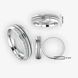 Men's Diamond Band Wedding Ring DW46 Heera Diamonds