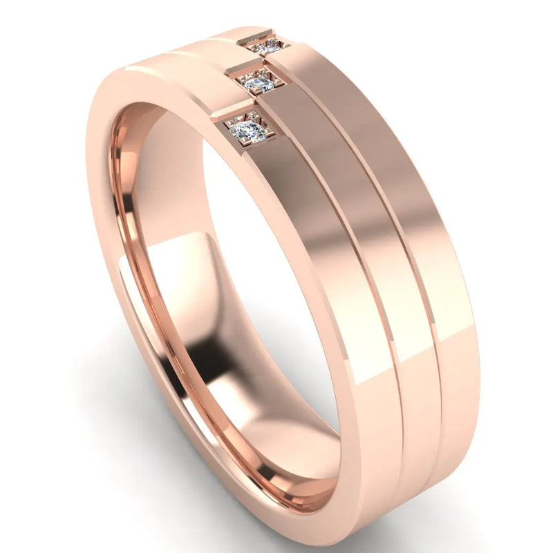 Men's Diamond Band 0.3ct Wedding Ring DW51 Heera Diamonds HEERA DIAMONDS