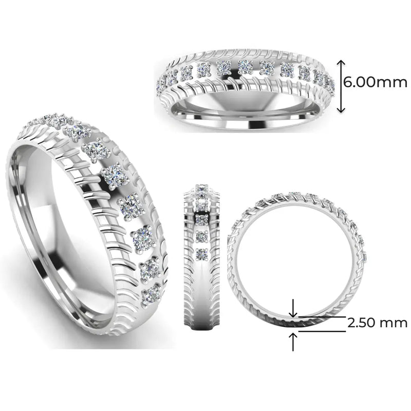 Men's Diamond Band 0.4ct Wedding Ring DW43 Heera Diamonds HEERA DIAMONDS