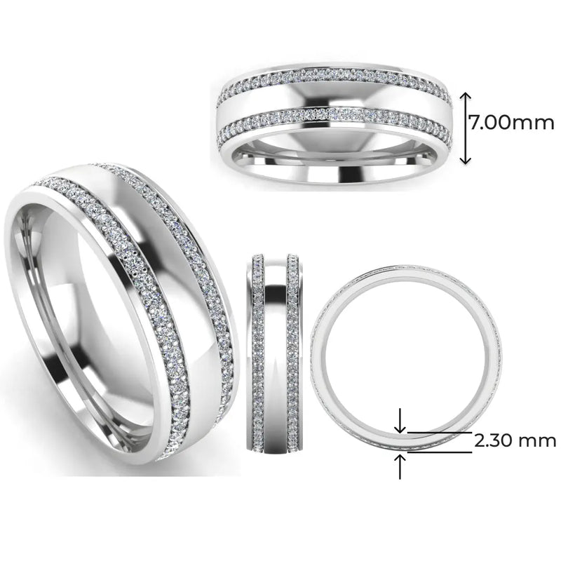 Men's Diamond Band 0.75ct Wedding Ring DW25 Heera Diamonds HEERA DIAMONDS