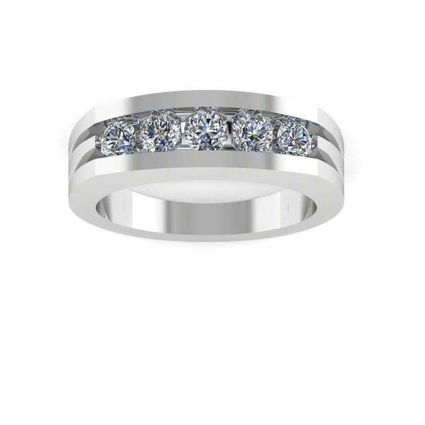 Men's Diamond Band 1.00ct Lab Grown Wedding Ring GR20309 HEERA DIAMONDS