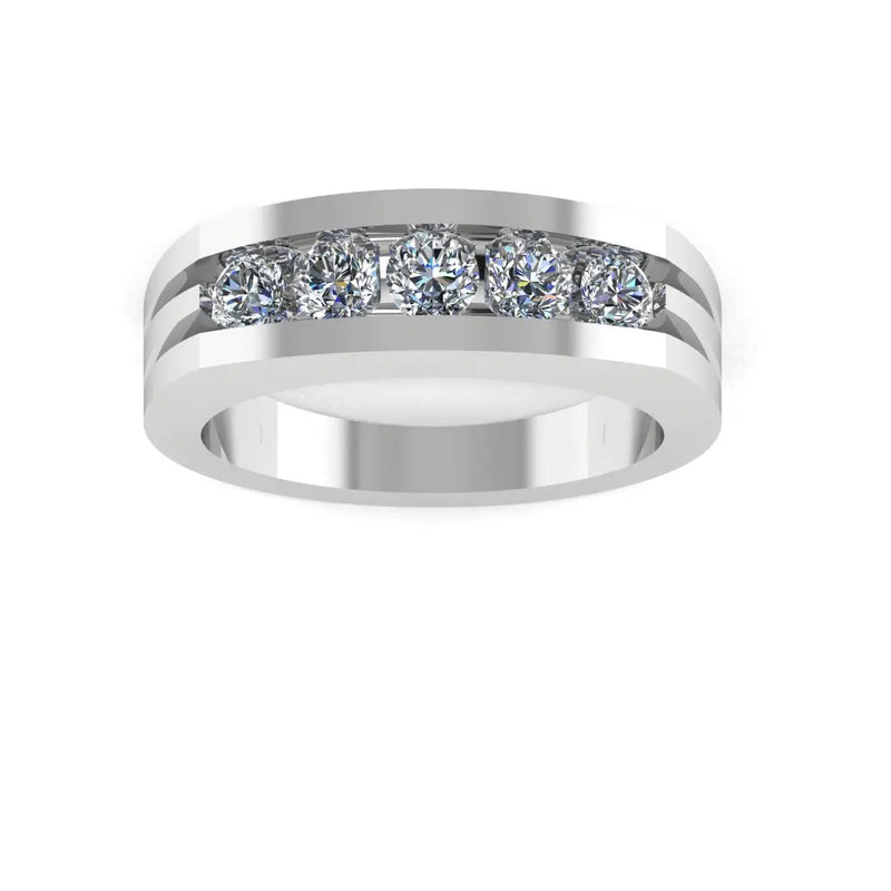 Men's Diamond Band 1.00ct Lab Grown Wedding Ring GR20309 HEERA DIAMONDS