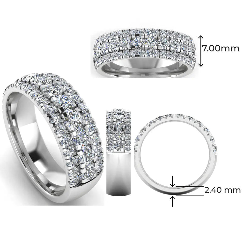 Men's Diamond Band 1.95ct Wedding Ring DW27 Heera Diamonds HEERA DIAMONDS