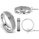 Men's Pattern Band Wedding Ring  WP33 HEERA DIAMONDS