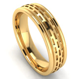 Men's Pattern Band Wedding Ring  WP39 HEERA DIAMONDS