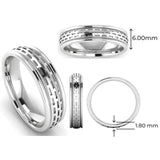 Men's Pattern Band Wedding Ring  WP39 HEERA DIAMONDS