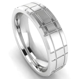 Men's Pattern Band Wedding Ring  WP75 HEERA DIAMONDS