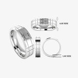 Men's Pattern Band Wedding Ring  WP75 HEERA DIAMONDS