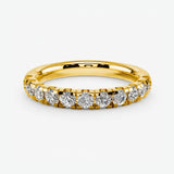 Micro Set Half Eternity Band Wedding Ring MRB