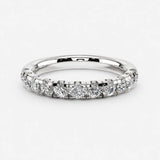 Micro Set Half Eternity Band Wedding Ring MRB
