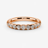 Micro Set Half Eternity Band Wedding Ring MRB