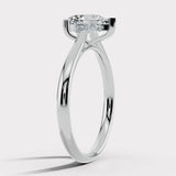 "Millie" 1 Carat Pear Cut Diamond Hidden Under Halo Engagement Ring UHPS01
