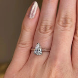 "Millie" Pear Cut Diamond Hidden Under Halo Engagement Ring UHPS01 - HEERA DIAMONDS