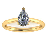 "Millie" Pear Cut Diamond Hidden Under Halo Engagement Ring UHPS01 - HEERA DIAMONDS
