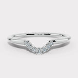"Mina" Dainty U Shaped 0.10ct Diamond Eternity Ring ET56
