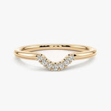"Mina" Dainty U Shaped 0.10ct Diamond Eternity Ring ET56