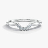 "Mina" Dainty U Shaped 0.10ct Diamond Eternity Ring ET56