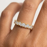 "Mirage" 1.5 Carat 18K Yellow Gold Half Eternity Ring