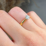 "Miralune" 0.44 Carat  Round Cut Natural Diamond Solitaire Engagement Ring MDR3380