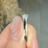 "Miravelle" 0.62 Carat Round Cut Natural Diamond Trilogy Engagement Ring MDR4050