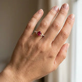"Moondust" Oval Cut 1.5 Carat Diamond Shoulder Fancy Vivid Lab Grown Pink Yellow Gold Engagement Ring DSOC10