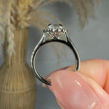 "Morvyn" 0.8 Carat Asscher Cut Natural Diamond Engagement Ring HR1934 HEERA DIAMONDS