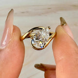 "Mystic" Solitaire 2 Carat Pear Shape 18 KT Yellow Gold Engagement Ring SSPS04 HEERA DIAMONDS