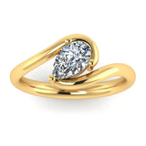 "Mystic" Solitaire 2 Carat Pear Shape 18 KT Yellow Gold Engagement Ring SSPS04 HEERA DIAMONDS