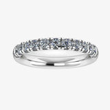 Natural Diamond Micro Set Half Eternity Band Wedding Ring MRB