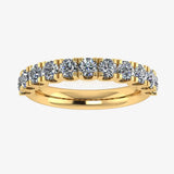 Natural Diamond Scallop Set Eternity Band Wedding Ring SRB