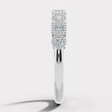 "Navi" Square and Round Circle Pattern 0.35ct Diamond Half Eternity Ring ET78