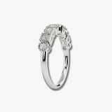 "Navi" Square and Round Circle Pattern 0.35ct Diamond Half Eternity Ring ET78
