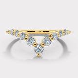 "Nile" 0.70ct Round Brilliant Cut Diamonds Shaped Eternity Ring ET23
