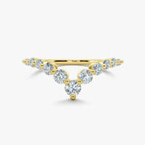 "Nile" 0.70ct Round Brilliant Cut Diamonds Shaped Eternity Ring ET23