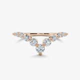 "Nile" 0.70ct Round Brilliant Cut Diamonds Shaped Eternity Ring ET23
