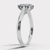 "Nina" 1 Carat Emerald Cut Diamond Hidden Under Halo Engagement Ring UHEC01