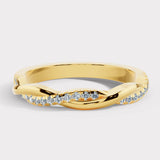 "Noemi" Twist Micro Set 0.10ct Diamond Eternity Ring ET68