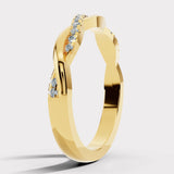 "Noemi" Twist Micro Set 0.10ct Diamond Eternity Ring ET68