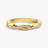 "Noemi" Twist Micro Set 0.10ct Diamond Eternity Ring ET68