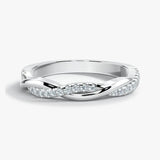 "Noemi" Twist Micro Set 0.10ct Diamond Eternity Ring ET68
