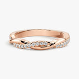 "Noemi" Twist Micro Set 0.10ct Diamond Eternity Ring ET68