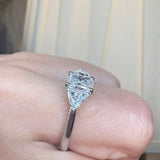 "North" Radiant Cut 1 Carat Trilogy Platinum Engagement Ring HEERA DIAMONDS