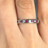 "Nor" Ruby 0.7 Carat Natural Diamond Half Eternity Ring HR1721 HEERA DIAMONDS