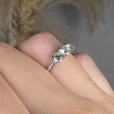 "Noraya" 1.5 Carat Round Cut Trilogy Lab Grown Diamond Engagement Ring HR1949 HEERA DIAMONDS