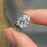 "Norielle" 1.7 Carat Round Cut Trilogy Lab Grown Diamond Engagement Ring RAM1257R HEERA DIAMONDS
